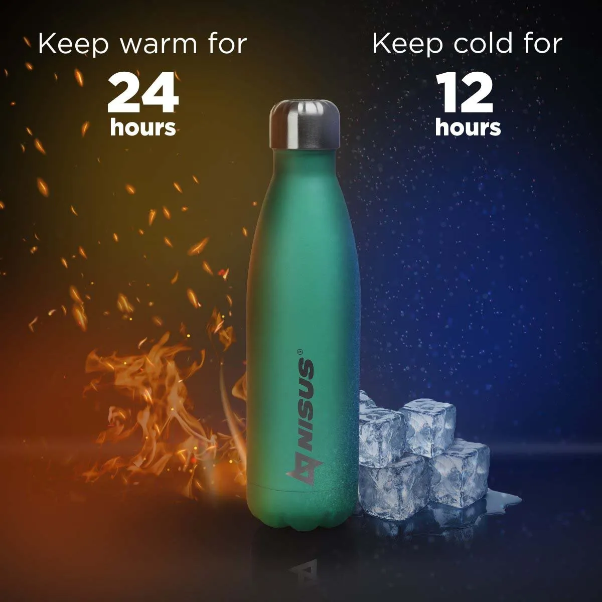 Twist Top Insulated Water Bottle | 17 oz | Stainless Steel | CLEARANCE