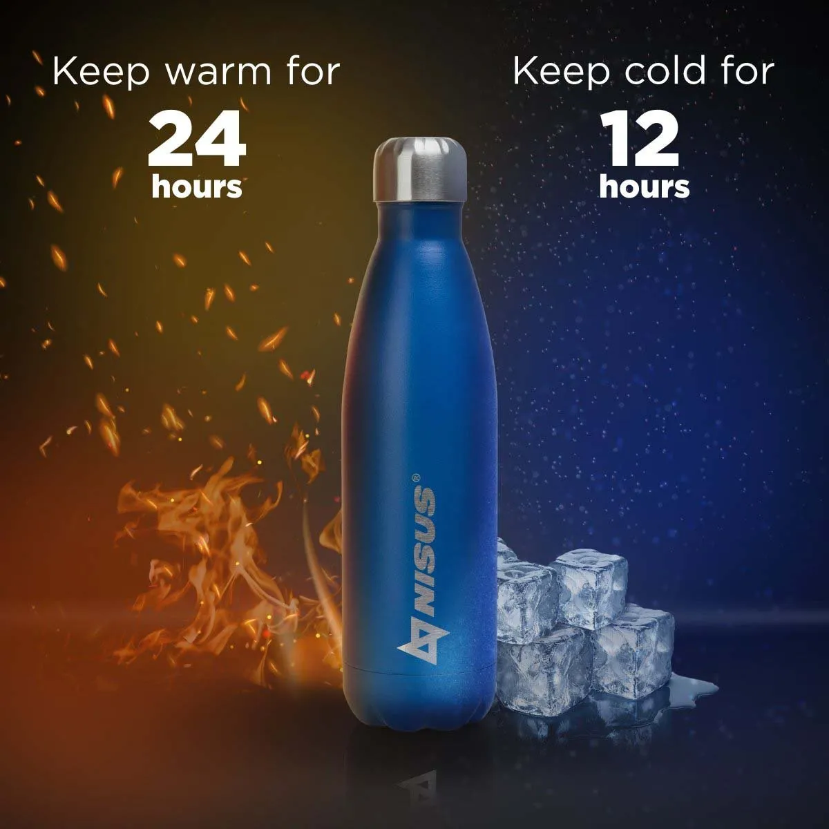 Twist Top Insulated Water Bottle | 17 oz | Stainless Steel | CLEARANCE